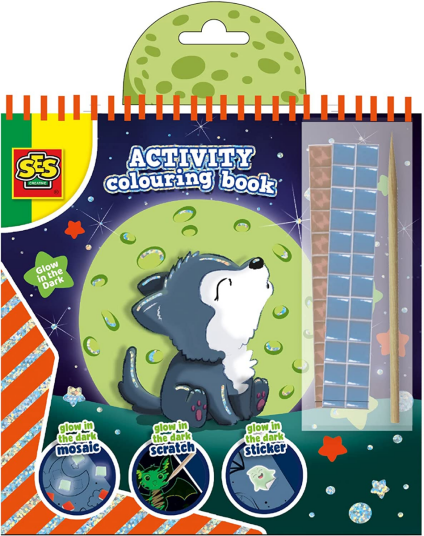 SES Creative 3-i-1 aktivitetsbok Glow in the dark SES Creative 3-i-1 aktivitetsbok Glow in the dark
