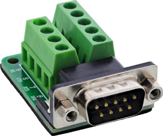 Inline Terminalblokk D Sub 9 Hanstift 2 Radig Skruklemmer 92501F
