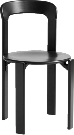 Hay - Rey Chair Rey22 Deep Black Water-Based Lacquered Beech Spisestoler Bruno Svart Tre
