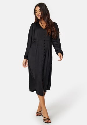 Happy Holly Gwen Satin Dress Black 48/50 Happy Holly Gwen Satin Dress Black 48/50