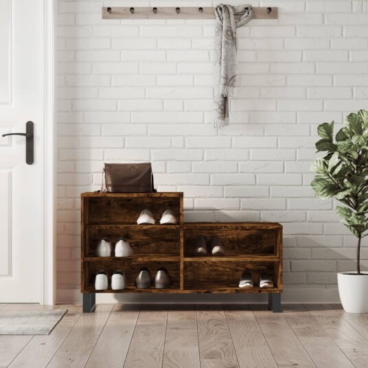 Skoskap røkt eik 102x36x60 cm konstruert tre 8721012114401