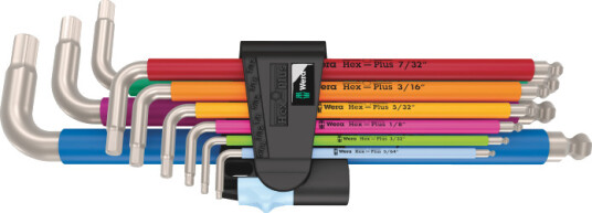 Wera Imperial Stainless 1 3950/9 - L-Nøkkelsett - 9 Deler - Inn Holder