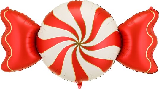 Folieballong Karamell Beige/Rød