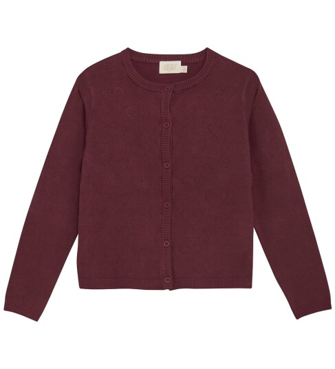 Creamie Cardigan Pointelle Red 92 Creamie Cardigan Pointelle Red 92