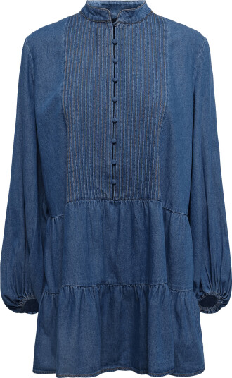 Bardot Antonia Chambray Mini Dress Blue 8