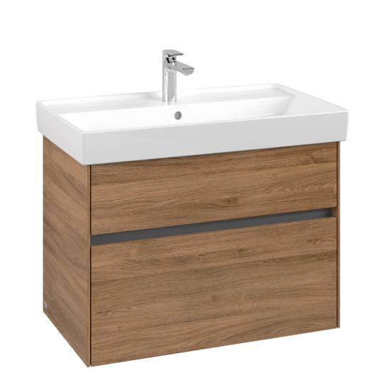 Villeroy & Boch Collaro Servantskap med 2 skuffer 75,4x44,4x54,6 cm u/lys Kansas Eik Villeroy & Boch Collaro Servantskap med 2 skuffer 75,4x44,4x54,6 cm u/lys Kansas Eik