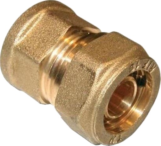 Tiemme 18 mm x 1/2" PEX Overgangsmuffe med Støtteforing Tiemme 18 mm x 1/2" PEX Overgangsmuffe med Støtteforing