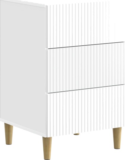  Nattbordskap Høgglans hvit 43 x 41 x 66,5 cm Konstruert tre