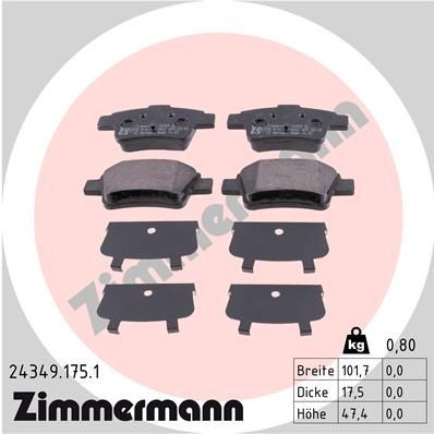 Bremseklosser ZIMMERMANN 24349.175.1