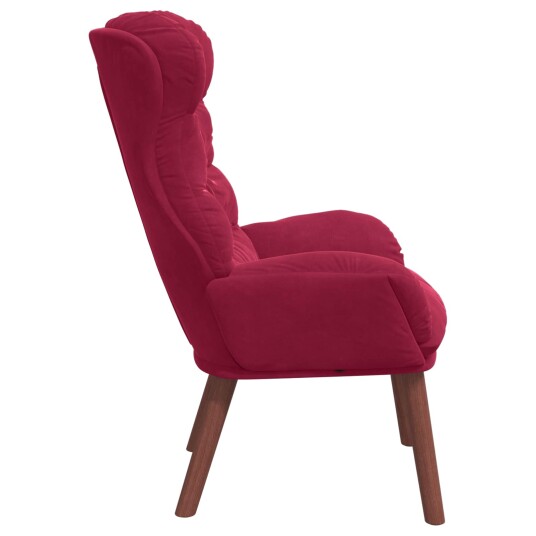 Avslappende stol Vinrød 69 x 74 x 93 cm Fløyel Avslappende stol Vinrød 69 x 74 x 93 cm Fløyel