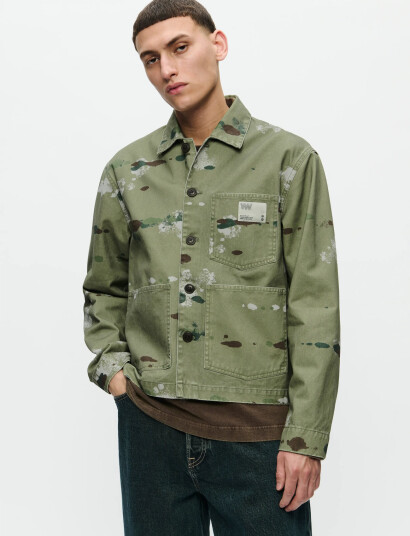 WOOD WOOD Wwstefan Worker Jacket 25184 - Green - S WOOD WOOD Wwstefan Worker Jacket 25184 - Green - S