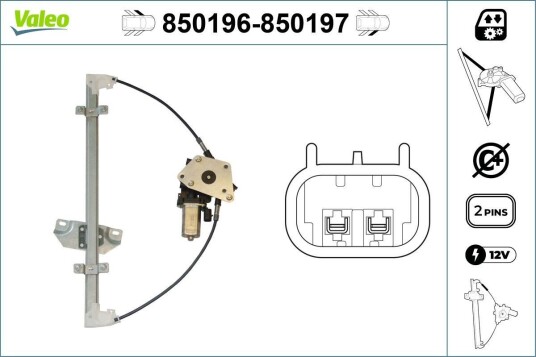 Vindusheis VALEO 850197 Vindusheis VALEO 850197