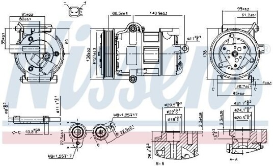 AC kompressor NISSENS 890698 AC kompressor NISSENS 890698