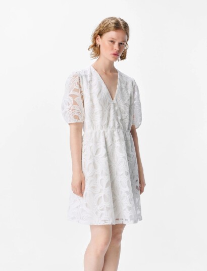 Object Objrose 3/4 Re Short Dress E Div White 36 Object Objrose 3/4 Re Short Dress E Div White 36