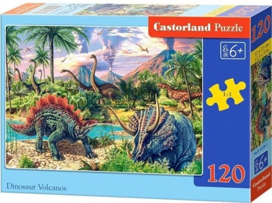 Castorland Dinosaur Volcanos 120 Pcs 120 Stykker Tegneserier 6 År