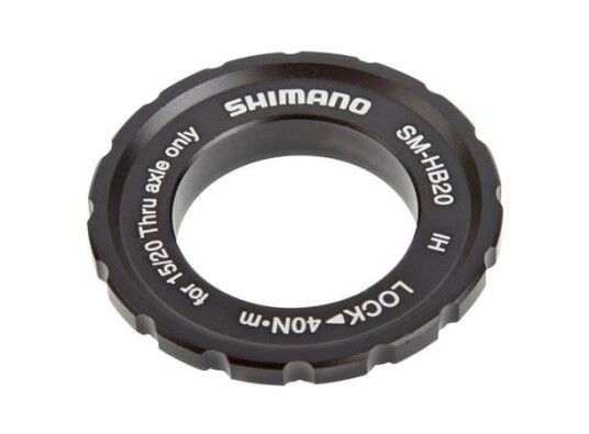 Shimano SM-HB20 Centerlock Låsering for 15/20mm TA, aluminium, 10gr Shimano SM-HB20 Centerlock Låsering for 15/20mm TA, aluminium, 10gr