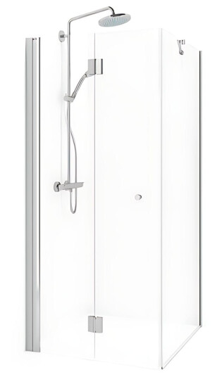 Macro Design Spirit Dusjhjørne Vik Swing - med Knott Krom / 80x70cm Klart Glass Macro Design Spirit Dusjhjørne Vik Swing - med Knott Krom / 80x70cm Klart Glass