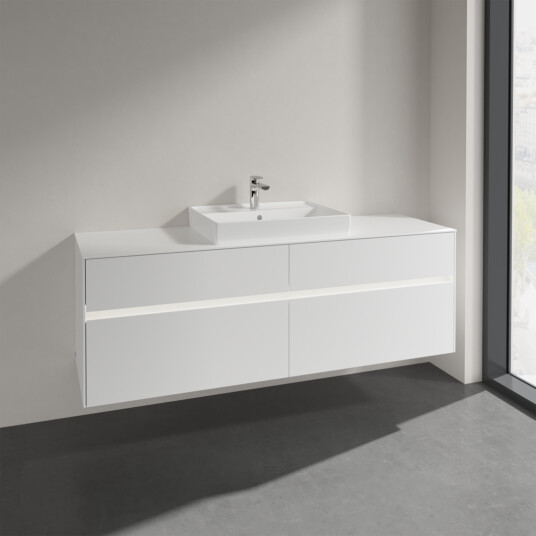 VILLEROY & BOCH COLLARO SERVANTSKAP 160 M/LYS FOR SERVANT MIDT 60 CM M/4 SKUFFER HVIT MATT VILLEROY & BOCH COLLARO SERVANTSKAP 160 M/LYS FOR SERVANT MIDT 60 CM M/4 SKUFFER HVIT MATT