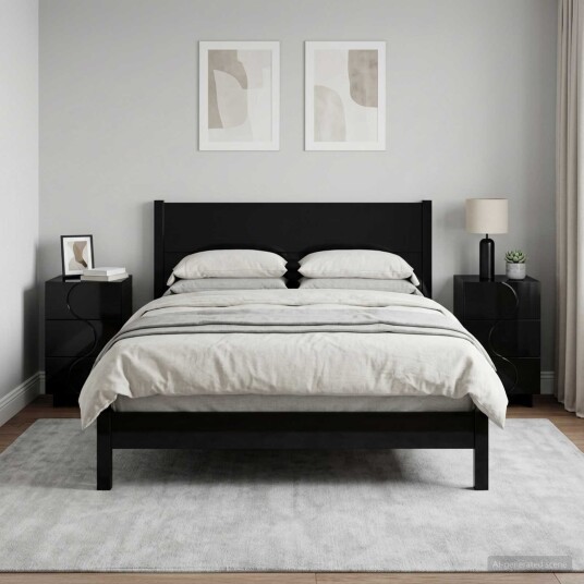 vidaXL Nattbordskap 2 stk. Svart 33,5 x 34,5 x 60 cm Konstruert tre