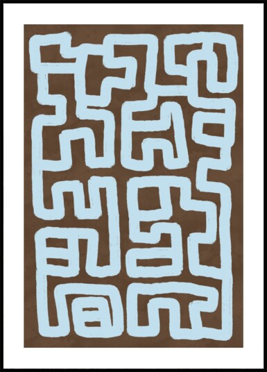 Abstract Winding Maze Plakat / 21x30