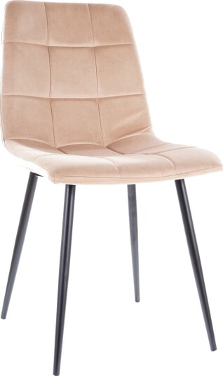 Axarnes Spisestol Fløyel/Beige/Svart