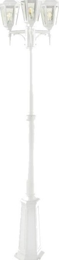 Norlys Modena Utendørs Parklampe 3 Lyktehoder Hvit, Ingen