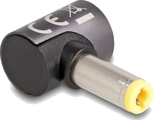 Delock Strømkoblingsadapter 5,5 X 2,5 Mm Dc-Jakk Hann Til 8-Stiftskontakt Magnetisk 20 V 3 A Antrasitt