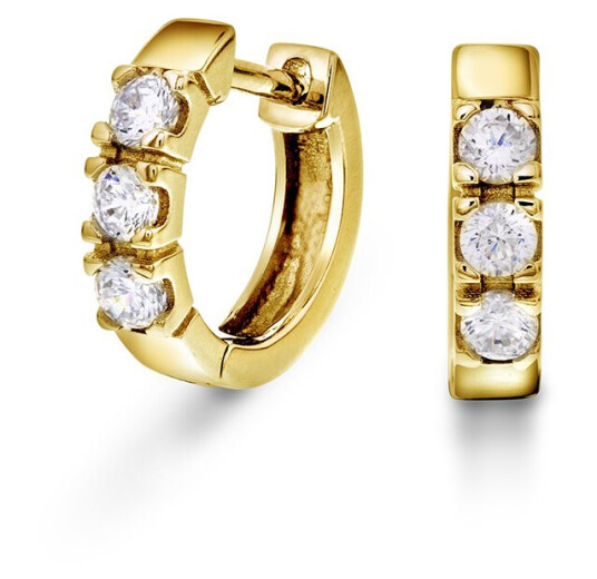 Pan Jewelry, Øreringer i 925 forgylt sølv med zirkonia Pan Jewelry, Øreringer i 925 forgylt sølv med zirkonia