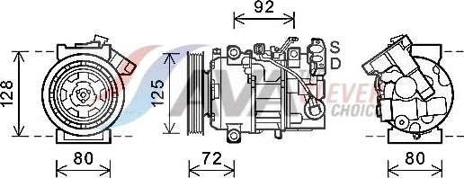 AVA COOLING SYSTEMS RTK489 AC-kompressor