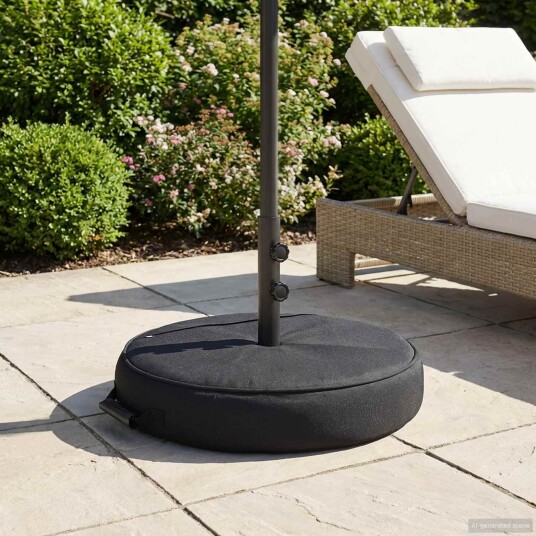 vidaXL Patio parasollfot 60 x 60 cm Stål Svart