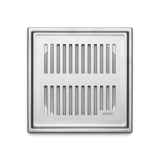 Purus Square Slukrist Rib 197X197 mm Rustfritt stål