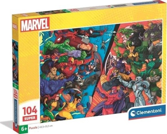 Clementoni Puzzle Super Marvel Heroes Vs Villains 104 pieces 2D Puslespill
