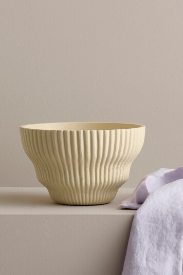 Ellos Home   Skål Rib Bowl   Gul