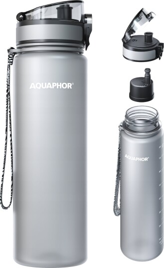 Aquaphor City Vannfilterflaske - 800ml - Grå Aquaphor City Vannfilterflaske - 800ml - Grå