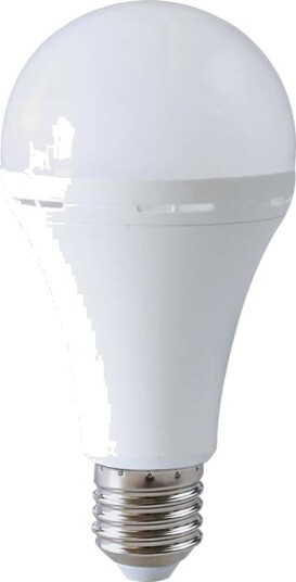 V Tac E27 12W LED pære med nødlys   A80 4000K 3,5 4,5 timers batteritid oppladbar   Kulør : Nøytral