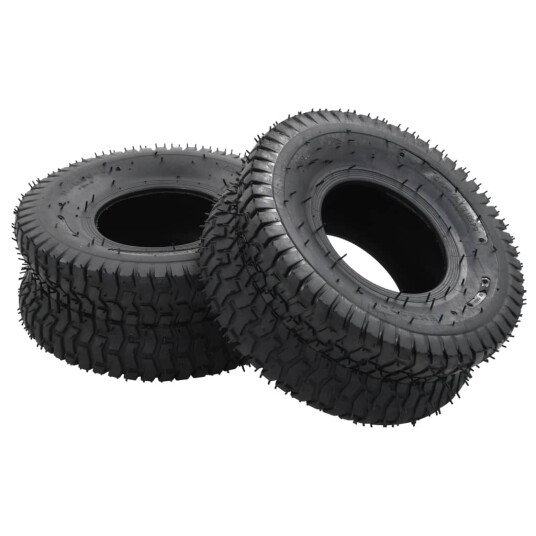 vidaXL Trillebårdekk og innerslange sett 4 deler 15x6.00-6 4PR gummi vidaXL Trillebårdekk og innerslange sett 4 deler 15x6.00-6 4PR gummi