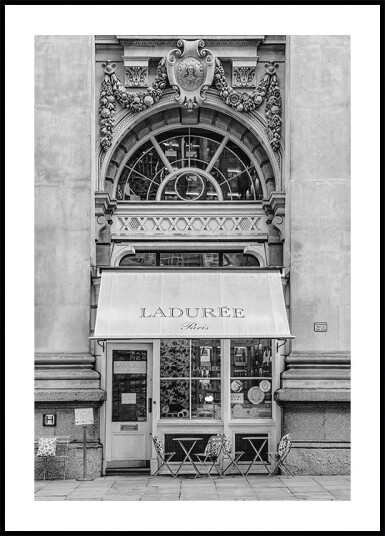 Ladurée Paris Pastry Shop Black & White Plakat Plakat / 70x100cm
