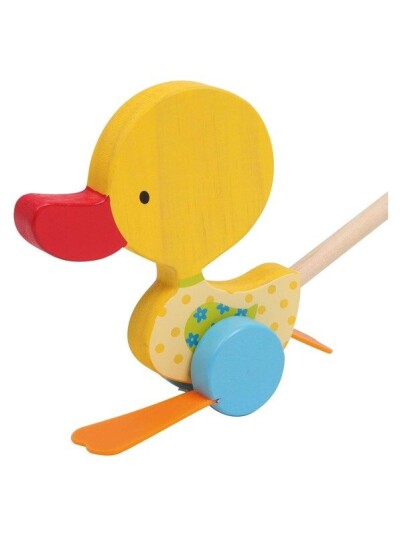 Small Foot Wooden Push Figure Duck Tina with Stick Small Foot Wooden Push Figure Duck Tina with Stick