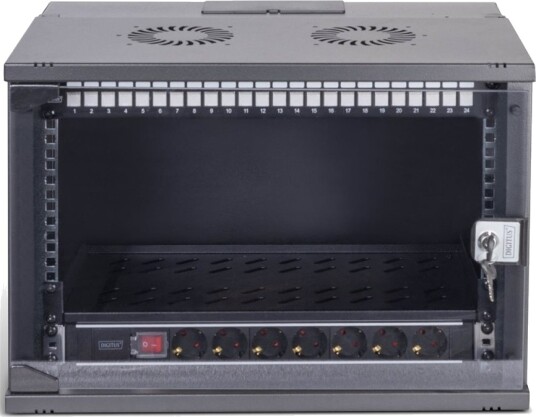 Digitus Soho Pro Series Skap 540X400 Mm (Wxd) Veggmonterbar Ral 9005 Svart 7U 19" Digitus Soho Pro Series Skap 540X400 Mm (Wxd) Veggmonterbar Ral 9005 Svart 7U 19"