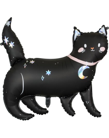 Svart Katt Folieballong 96x95 cm