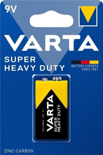 Varta 9V 6F22 Block Batteri - Universalt Sink-Karbonbatteri