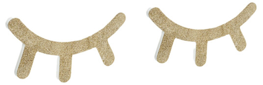PartyDeco Veggdekorasjon Sovende Øyne Gull Glitter