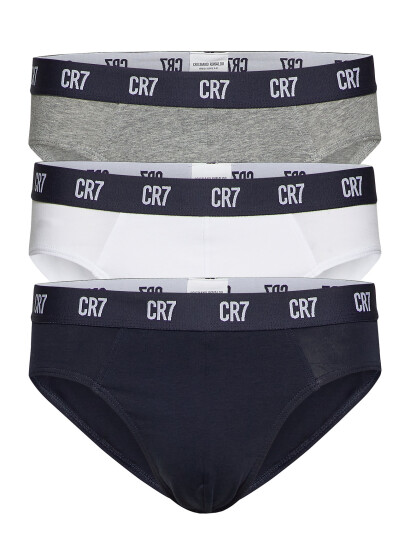 CR7 Cr7 Basic, Brief, 3-Pack - Grey - L CR7 Cr7 Basic, Brief, 3-Pack - Grey - L