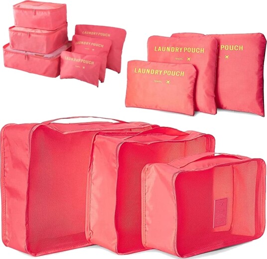 Organizer til Koffert - 6-deler - Vesker for Reise Organizer til Koffert - 6-deler - Vesker for Reise