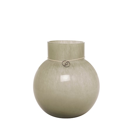 Glassvase Rund Ø 13 x 14 cm Glass Grønn