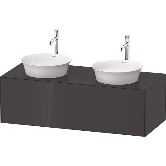 Duravit White Tulip Servantskap 1 skuff 130x55x40,8 cm Grafitt Høyglans