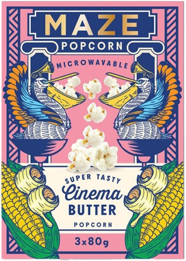 MAZE Popcorn Cinema Butter 3-pack 240g MAZE Popcorn Cinema Butter 3-pack 240g