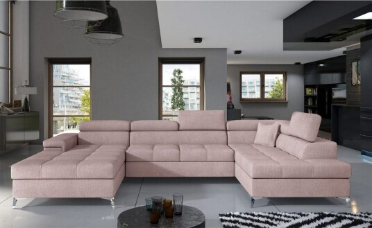 Seksjon Eltap Eduardo 337x205x88 cm Omega 91 Rosa Høyre