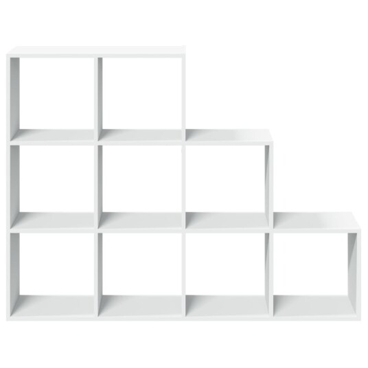 Bokhylle 3 etasjer hvit 137,5x29x103,5 cm konstruert tre Bokhylle 3 etasjer hvit 137,5x29x103,5 cm konstruert tre