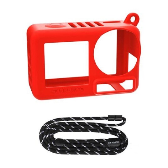 Sunnylife OA5 BHT885 R silikon etui med stropp for ACTION 5 PRO rød